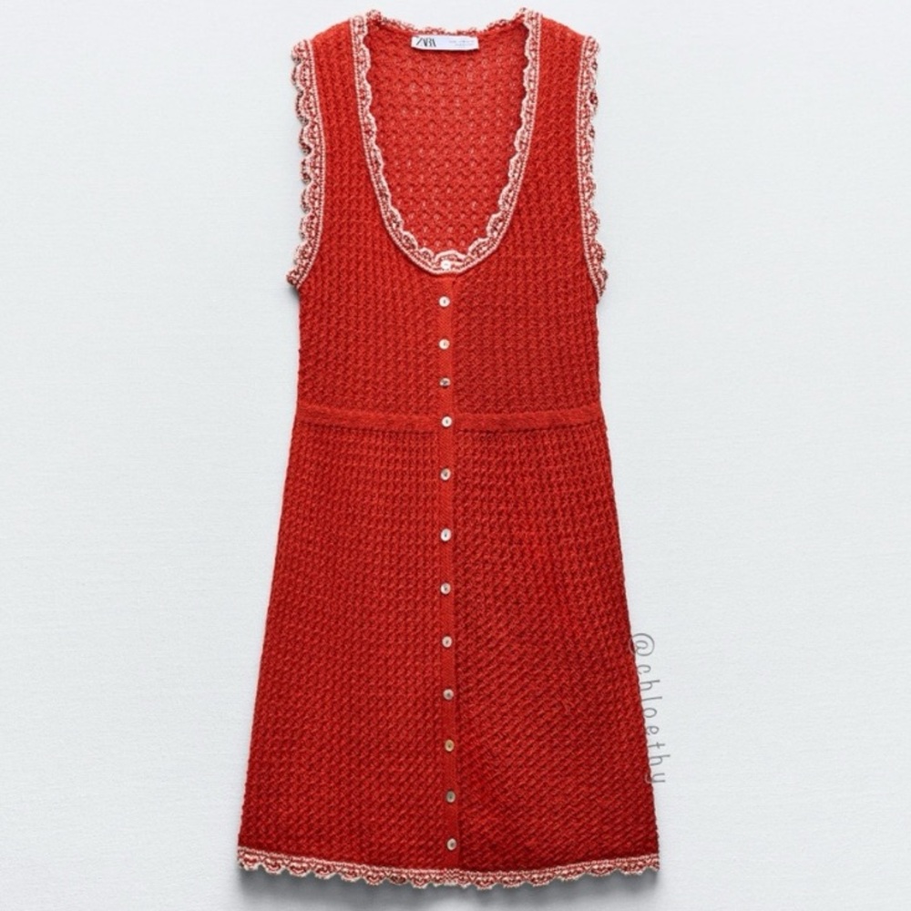 Zara Pointelle Mini dress